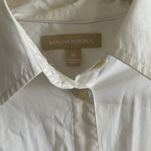 Womans banana republic size 14 button-down tie up shirt - Picture 3 of 3